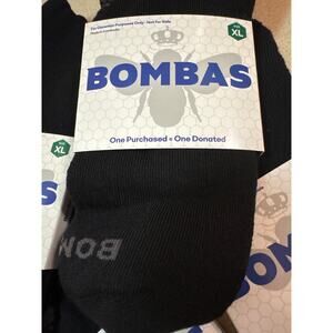 Brand New Bombas Men's Size XL Black Arch Support Cushioned Crew Socks Lot of 3